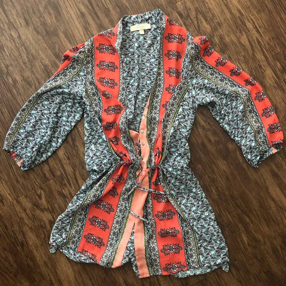 Colored Romper with Tie